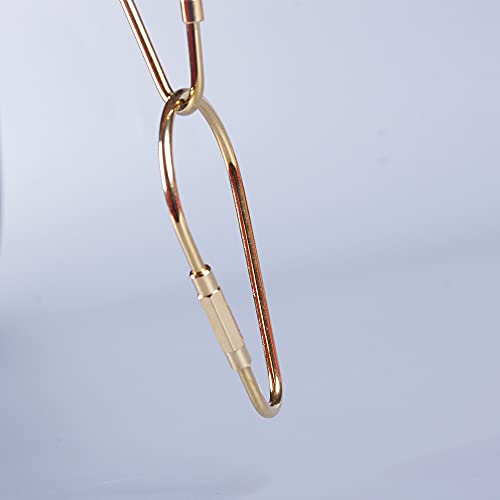 3Pcs Durable Brass Screw Lock Clip Key Ring For Keychains, Tear Drop Shape Keychain Clip, Simple Style Key Chains Women For Car Keys #TOP3