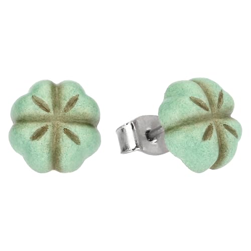 1x1cm Orecchini pin quadrifoglio