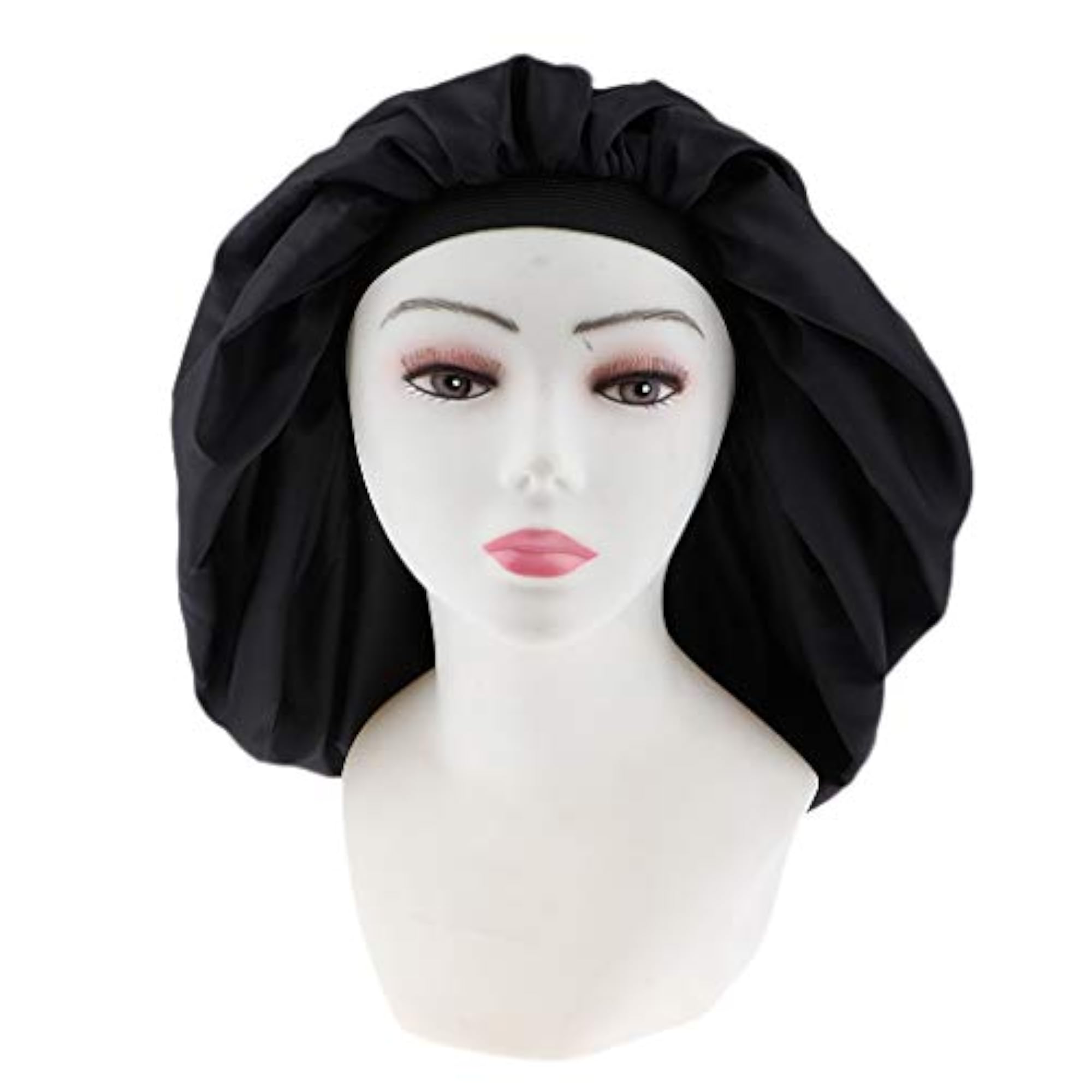 3x Waterproof Elastic Hair Bonnet Shower Cap Set for Women