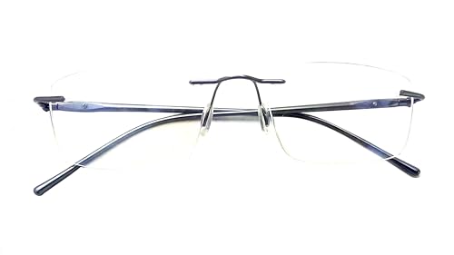 Image of N Specs An Optical Mall Reading Glasses For Men Women Unisex Stylish Framless Frame With Anti Reflected Unbreakable Fiber Glasses