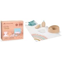 Miniland Imaginative Play for Dolls & Accessories, Reborn Baby Dolls, Toddler Toys, Cute Children Game, Babies Pretend Play Set, with 7 Pieces and 1 Bag | ECO Wooden Care Set