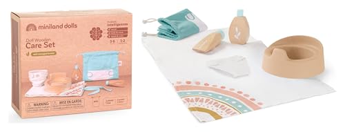 Set d'hygiène en bois enfant Miniland 94061 : l'excellence des soins naturels