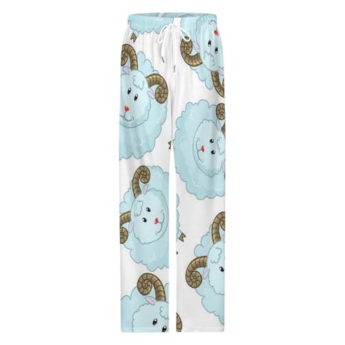 Pajama Pants for Man Woman Simple Unisex Home Lounge Pants Sleepwear Gifts Cute Cartoon Sheep4