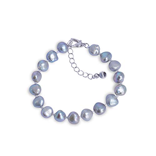 Bracelets de perles d'eau douce noires et grises à porter au quotidien ou en soirée