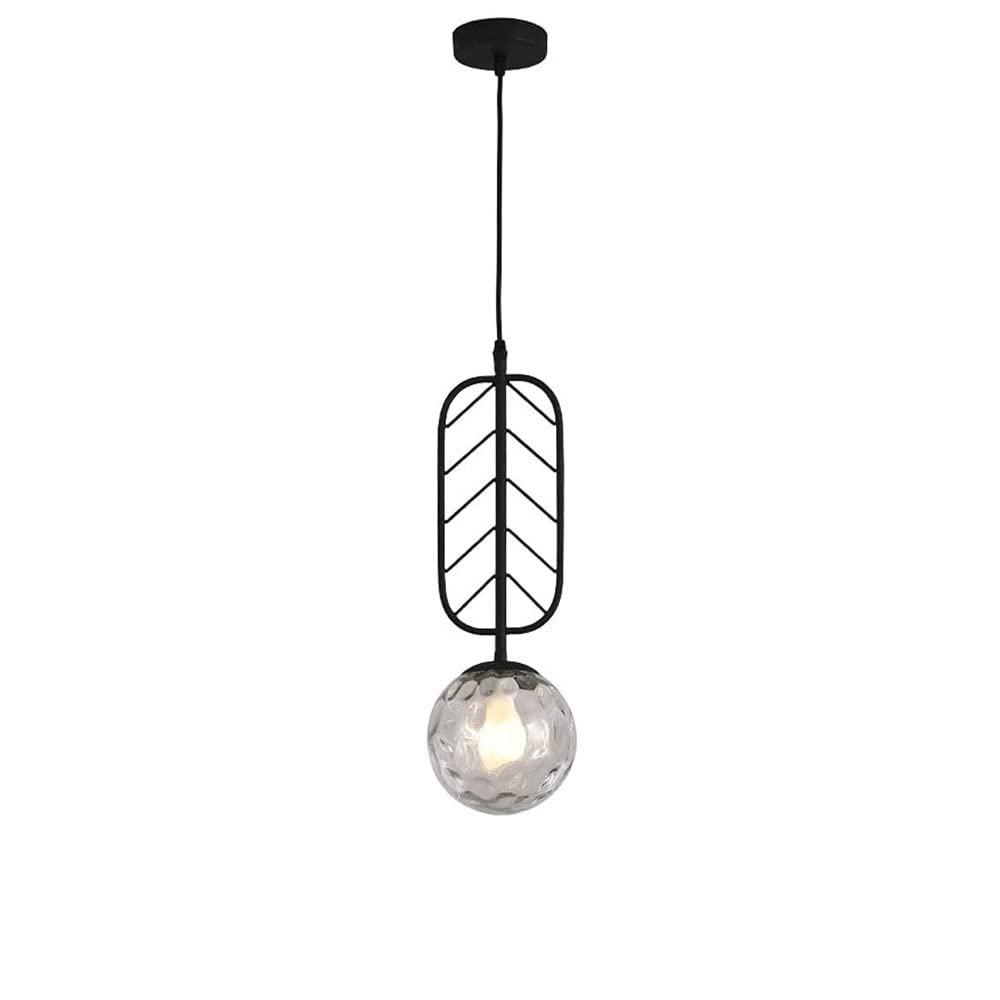 Lustre Éclairage E27 en Verre Sphérique et Finition Or Raffinée