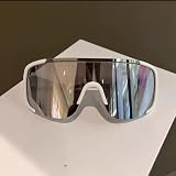 UTTASU Gafas de ciclismo con control de luz dinámico para ciclistas, bloqueo UV y características antivaho (blanco)