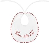 Dimensions : 20 x 18 cm bavoirs nouveau-né broderie maman, papa, sœur, frère, grands-parents, oncles, neveu, prince et princesse bavette bébé brodée - naissance élégante, Bavoir trésor des Zie Rouge, Baby (20x18cm)