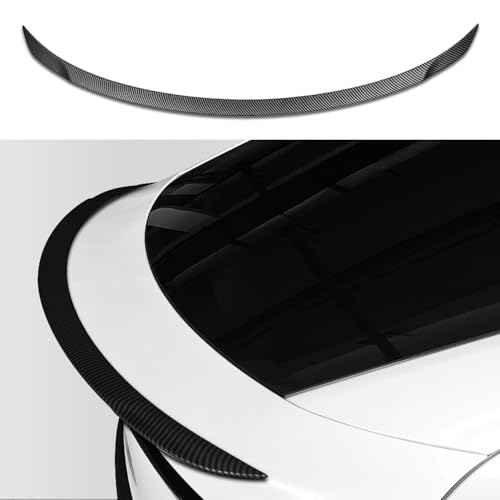 ABS Spoiler for 2025 2026 Tesla Model Y Juniper Rear Spoiler Rear Trunk Spoiler Sport & Performance Type Rear Spoiler Wings Tesla Model Y Juniper Accessories (Matte Carbon Fiber)