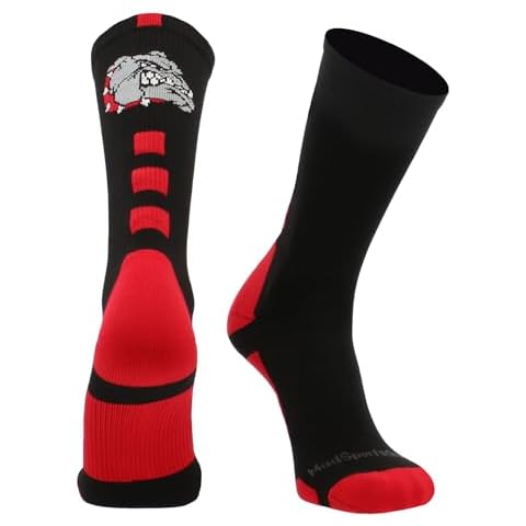 MadSportsStuff Bulldogs Logo Athletic Crew Socks Cover