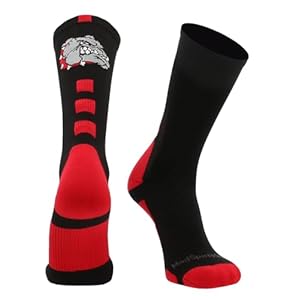 MadSportsStuff Bulldogs Logo Athletic Crew Socks (multiple colors)