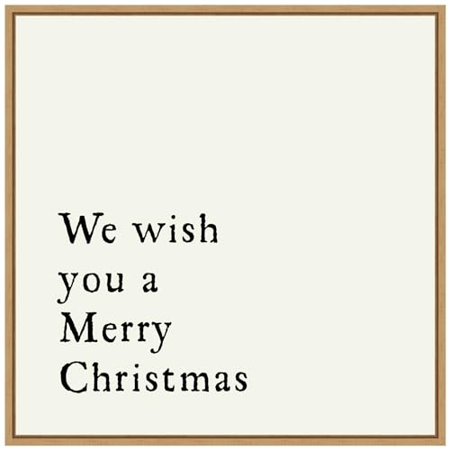 Amanti Art Framed Canvas Wall Art 30x30 We Wish You Portfolio, Framed Wall Art Canvas, Holidays Artwork, Modern Decor, Large Poster Painting for Living Room, Bedroom, Bathroom, Kitchen,