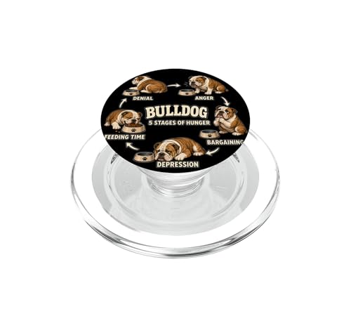 Soporte magnético PopGrip para MagSafe con divertido diseño de Bulldog