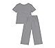Petit Bateau Mädchen A0CK1 Schlafstrampler, Blau/Weiß, 10 Jahre