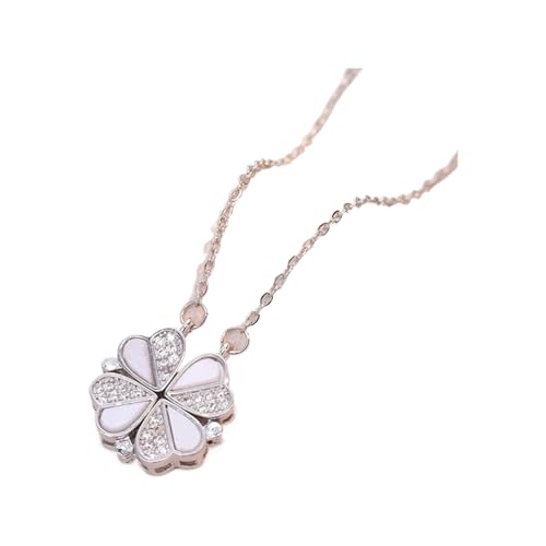 Collier Coeur en Argent Sterling 925 chanceux rétro pour femme style raffiné