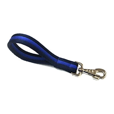 10" Short Close Control Dog Training Lead Leash 25mm Soft Air Webbing Traffic Walking Lead (10", Navy/Royal Blue) Cover