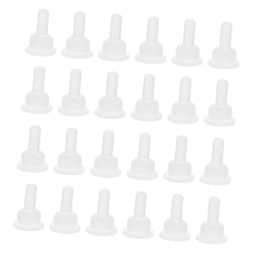 Toyvian 40Pcs Pet Feeding Nipples Durable Silicone Pacifiers for Rabbits Chinchillas Animals High Temperature Resistance for Artificial Feeding Supplies