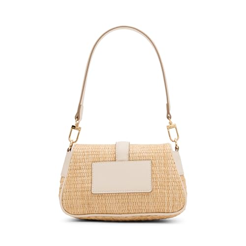 Anne Klein Womens Sculpted Buckle Flap Shoulder Bag, Black2