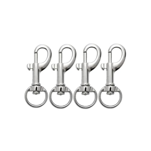 LuoQiuFa Flag Clips Swivel Snap Hooks 4 Pcs Zinc Alloy 1.8 Inch Multifunctional Swivel Snap Hooks for Dog Leash Hook Boat Rope Keychain
