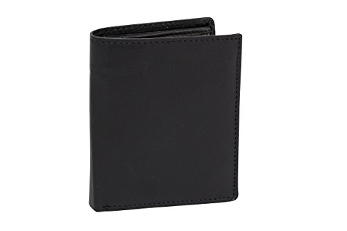 LEAS Mini portemonnee met klep dun in staand formaat, platte portemonnee met RFID-beschermfolie met geschenkdoos, echt leer, zwart - Image 5