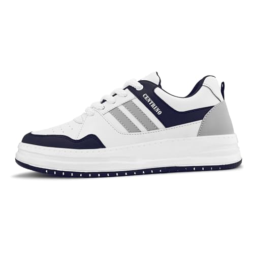 Image of Centrino High Top Sneakers for Men | Shoes for Man Stylish | Casual Lace-Up Lightweight Canvas Walking Shoes | Cushioned Insole | Breathable Comfortable | Anti-Skid Sole | Trendy Mens Sneaker Shoes (9538)