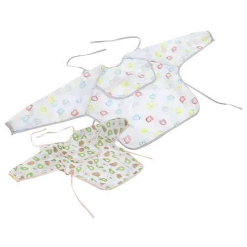 Milisten 2 Piezas Bata impermeable babero poliéster