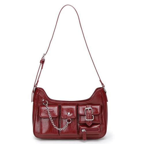 Sac à bandoulière pour le shopping tendance grunge esthétique rouge