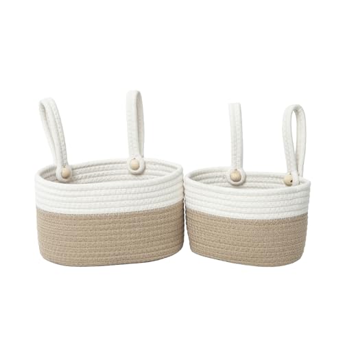 YAHUAN Cotton Hanging Basket for Organizing Hanging Wall Basket With