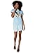 PopFunk Classic She-Ra and Swiftwind Womens Premium Cotton Short Sleeve Graphic T-Shirt & Stickers (Light Blue) Small