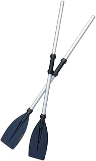 126-136cm 2 Pcs Boat Rafting Paddle Aluminum Alloy Detachable Float Afloat Oars Fitting Canoe Oar Kayak Boating Accessories Stretchable coiled lanyard strap