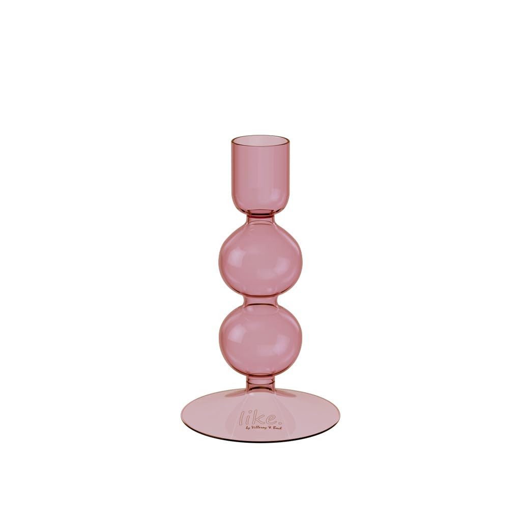like. by Villeroy & Boch - Like Home Grape Fioletowy, Elegancki Szklany Świecznik Na Świece Stołowe, Dekoracja Do Domu, Optymalny Design, Szkło Borokrzemowe