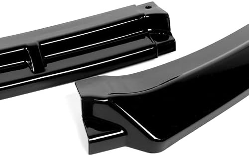3 Pieces Type-R Style Front Bumper Lip Chin Spoiler Splitter Side Body Kit Trim Protection Compatible with 2017-2021 Honda Civic Si Model, 2018 2019 2020 (Painted Black)