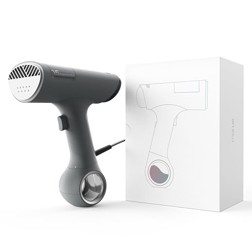 Morus V6 衣類スチーマー スチームアイロン 吸着式 アイロン台いらず 20秒即熱 ハンディタイプ 強力スチーム 3段階吸着調節 除菌・脱臭・花粉対策 プレス対応 2WAY仕様 PSE認証済み (ダークグレー)