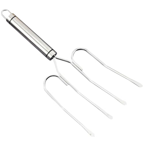 Cabilock Stainless Steel Turkey Roast Fork Barbecue Tool for Outdoor Grilling for Poultry Lifting Camping and Garden Parties Easy to Clean Heat Resistant for Skewers and More