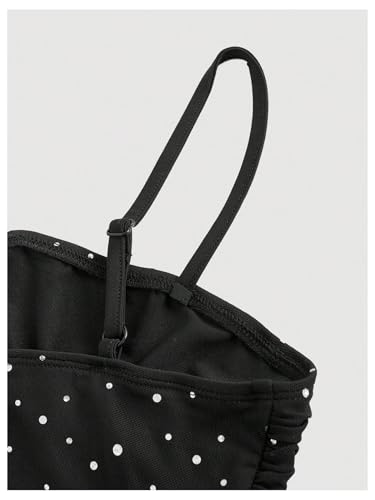 Floerns Women's Rhinestone Spaghetti Strap Crop Cami Top Ruched Going Out Camisole4