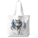 VIIJJUE Gray Wolf Tote Bag, Wolf Lover Gifts Canvas Tote Bags, Animal Lover Gifts for Women, Forest Wild Animal Reusable Grocery Shopping Bag