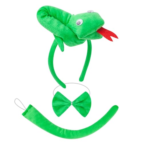 Kirei Sui Snake Headband Bowtie Tail 3-Piece Costume Halloween Dress Up Accessories for Kids and Adults