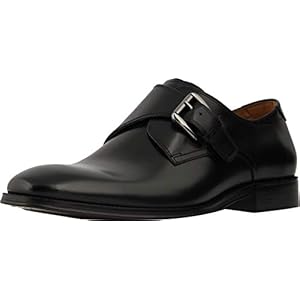 Florsheim – Belfast punta semplice con fibbia laterale Uomo , nero (Black Smooth), 40 EU