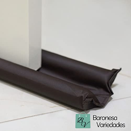 Protetor de Porta Duplo Impermeável - Anti insetos e sujeiras 90 CM (MARROM)
