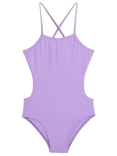 Kanu Surf Girls' Amelia UPF 50 Double Cut-Out Banded One Piece Swimsuit