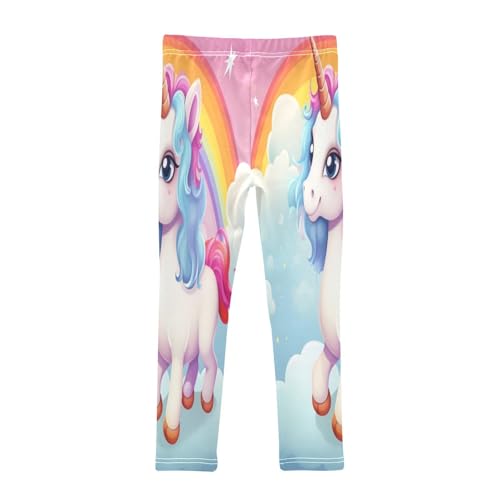 Toddler Girls Leggings Printed Yoga Pants Leggings Cartoon Rainbow Unicorn for Kids2