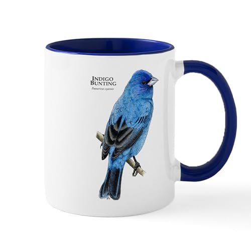 Taza de cerámica 11 oz CafePress Indigo Bunting miniatura 1