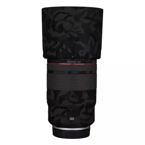 Autocollant Canon RF135mm F1.8 protection anti-rayures pour objectif d'appareil photo noir