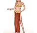 Women's Halloween Cosplay Princess Fashion Luxury Sexy Slave Uniforms Costume Lingerie Pieces Sets (TagsizeL=USsizeLM, Brown)