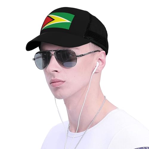 Guyana Flag Mesh Baseball Cap - Classic Adjustable Peak Cap, Trucker Hat for Men & Women4