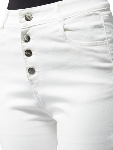 Image of Dolce Crudo Women's Skinny Fit High Rise Stretchable Regular Length Bleached Denim Jeans