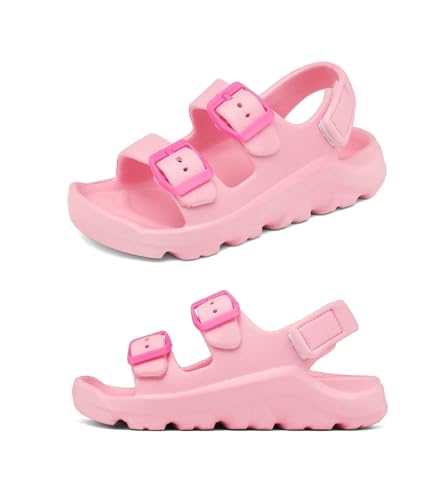 Image of Boys Girls Toddler Little Kid Sandals Buckle Adjustable Water Sandal With Hook Loop Back Strap(Toddler 5-Little Kid 12)