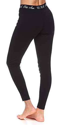 U.s. Polo Assn. Women’s Pajama Thermal Underwear Set Long John Base Layer Top And Bottom (Black, 3X-Plus) #TOP5