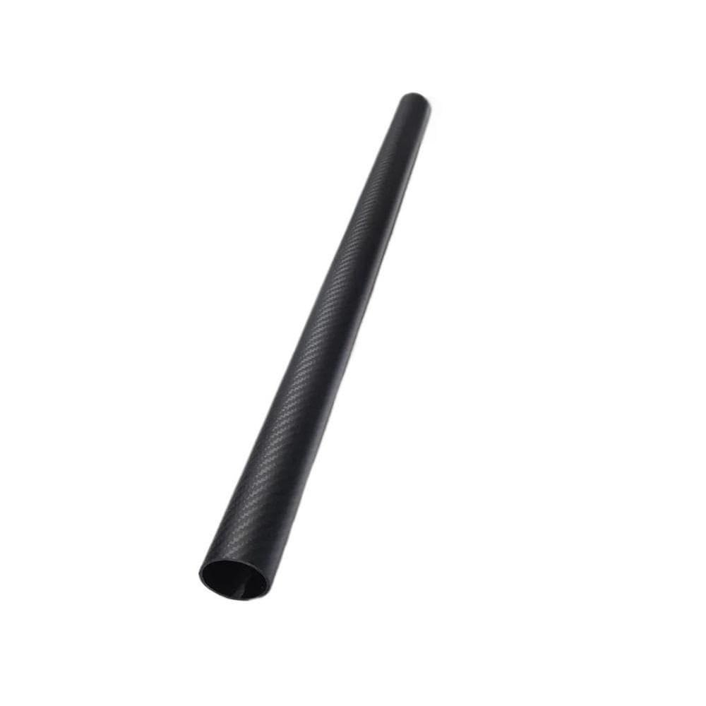 Perfil de fibra de carbono Tubos de fibra carbono 3K sarga mate 500 mm, ligeros y enrollados en tela for soporte carpa (2 unidades)(18x8mm)