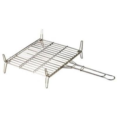 La Ideal Doble Parrilla para Barbacoa de Acero Inoxidable, Plata, 30 x 35 cm, Pack de 4