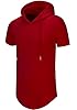 AIYINO Men's S-3XL Fashion Athletic Hoodies Workout Sweatshirt Hip Hop Pullover Hooded XXX-Large Red #1